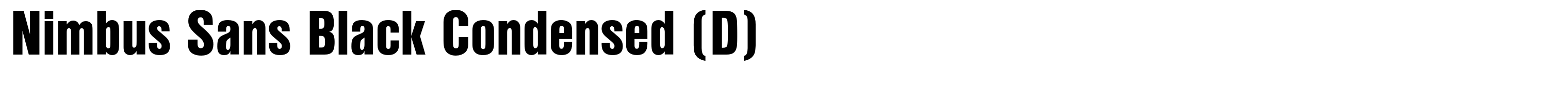 Nimbus Sans Black Condensed (D)